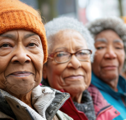 group of elderl's smiling