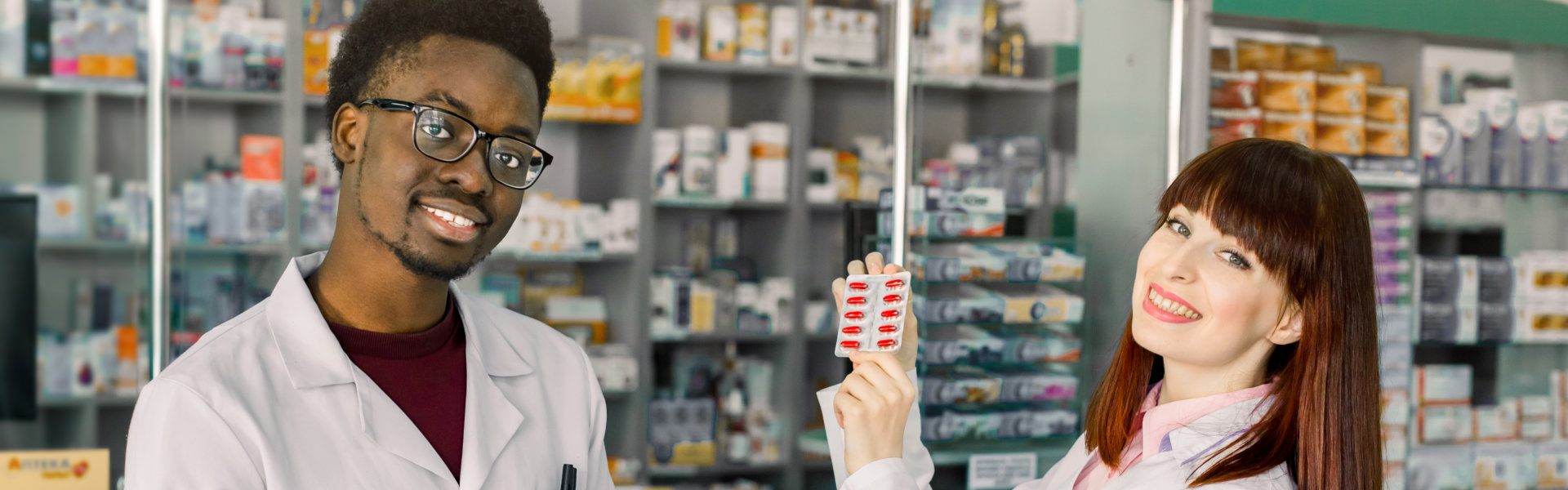 professional pharmacist smiling